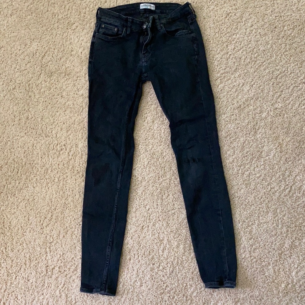 dark navy Zara skinny jeans